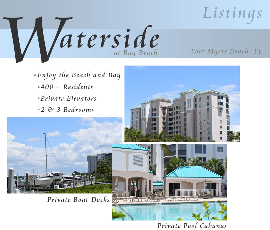 Fort Myers beach Water side at Bay Beach Listings
